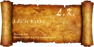 Léh Kitti névjegykártya