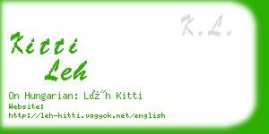 kitti leh business card